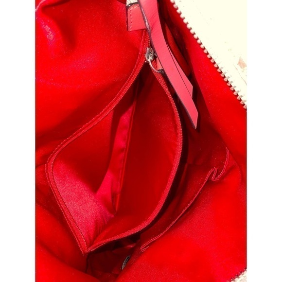 Coach Canvas Signature Horses and Carriage Hobo Tote Bag- Pink/Khaki - Picture 13 of 16